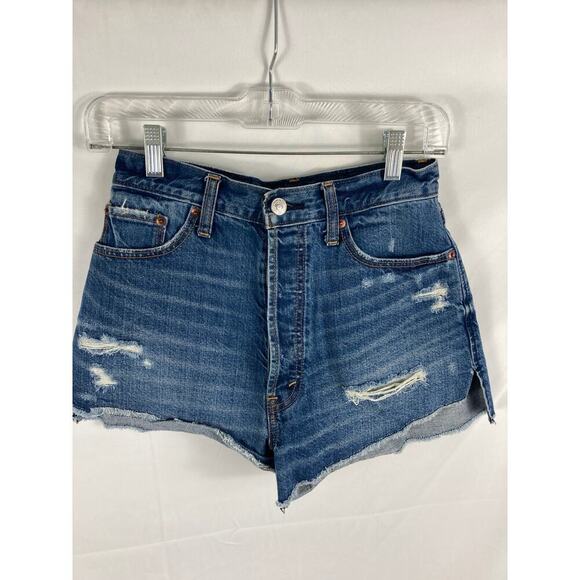 Abercrombie & Fitch Denim Button Fly Shorts Size 24 - Picture 1 of 5